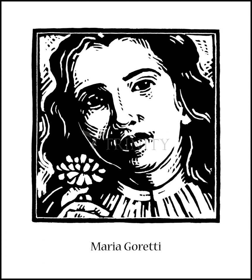St. Maria Goretti - Wood Plaque