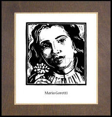 Wood Plaque Premium - St. Maria Goretti by J. Lonneman