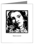 Custom Text Note Card - St. Maria Goretti by J. Lonneman