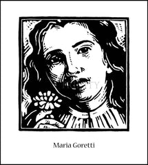 Wood Plaque - St. Maria Goretti by J. Lonneman