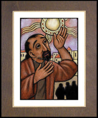 Wood Plaque Premium - Lent, 4th Sunday - Healing of the Blind Man by J. Lonneman