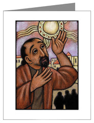 Custom Text Note Card - Lent, 4th Sunday - Healing of the Blind Man by J. Lonneman