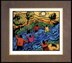 Wood Plaque Premium - Healing River by J. Lonneman