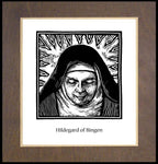 Wood Plaque Premium - St. Hildegard of Bingen by J. Lonneman