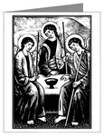 Custom Text Note Card - Holy Visitors (After Rublev) by J. Lonneman