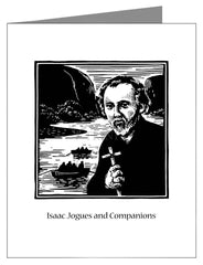 Custom Text Note Card - St. Isaac Jogues and Companions by J. Lonneman