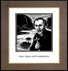 Wood Plaque Premium - St. Isaac Jogues and Companions by J. Lonneman