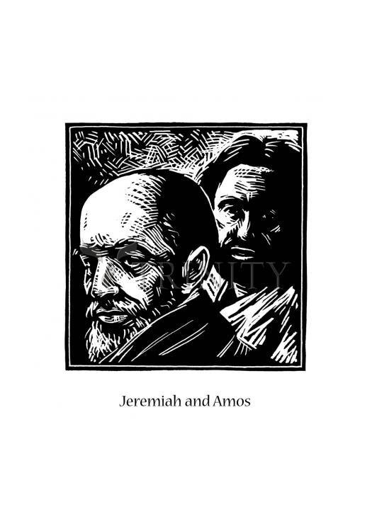 Jeremiah and Amos - Holy Card
