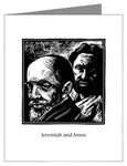 Custom Text Note Card - Jeremiah and Amos by J. Lonneman