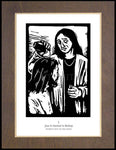 Wood Plaque Premium - Women's Stations of the Cross 01 - Jesus is Anointed in Bethany by J. Lonneman