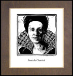 Wood Plaque Premium - St. Jane Frances de Chantal by J. Lonneman