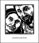 Wood Plaque - Sts. Joachim and Anne by J. Lonneman