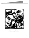 Custom Text Note Card - Sts. Joachim and Anne by J. Lonneman
