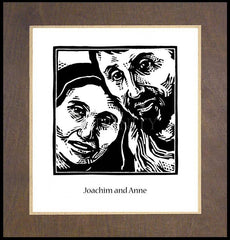 Wood Plaque Premium - Sts. Joachim and Anne by J. Lonneman