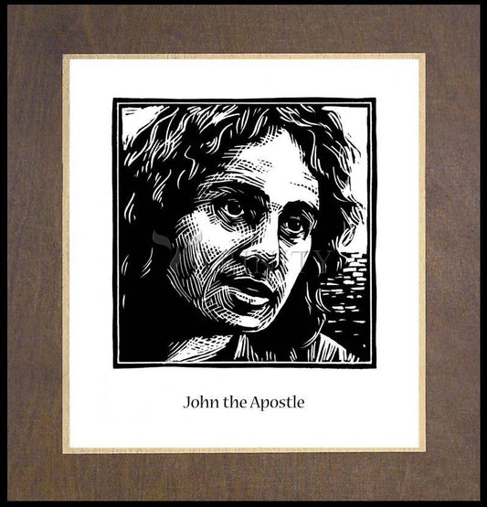 St. John the Apostle - Wood Plaque Premium
