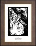 Wood Plaque Premium - Traditional Stations of the Cross 02 - Jesus Accepts the Cross by J. Lonneman