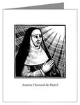Custom Text Note Card - Ven. Jeanne Chézard de Matel by J. Lonneman