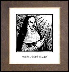 Wood Plaque Premium - Ven. Jeanne Chézard de Matel by J. Lonneman