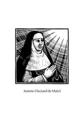 Holy Card - Ven. Jeanne Chézard de Matel by J. Lonneman