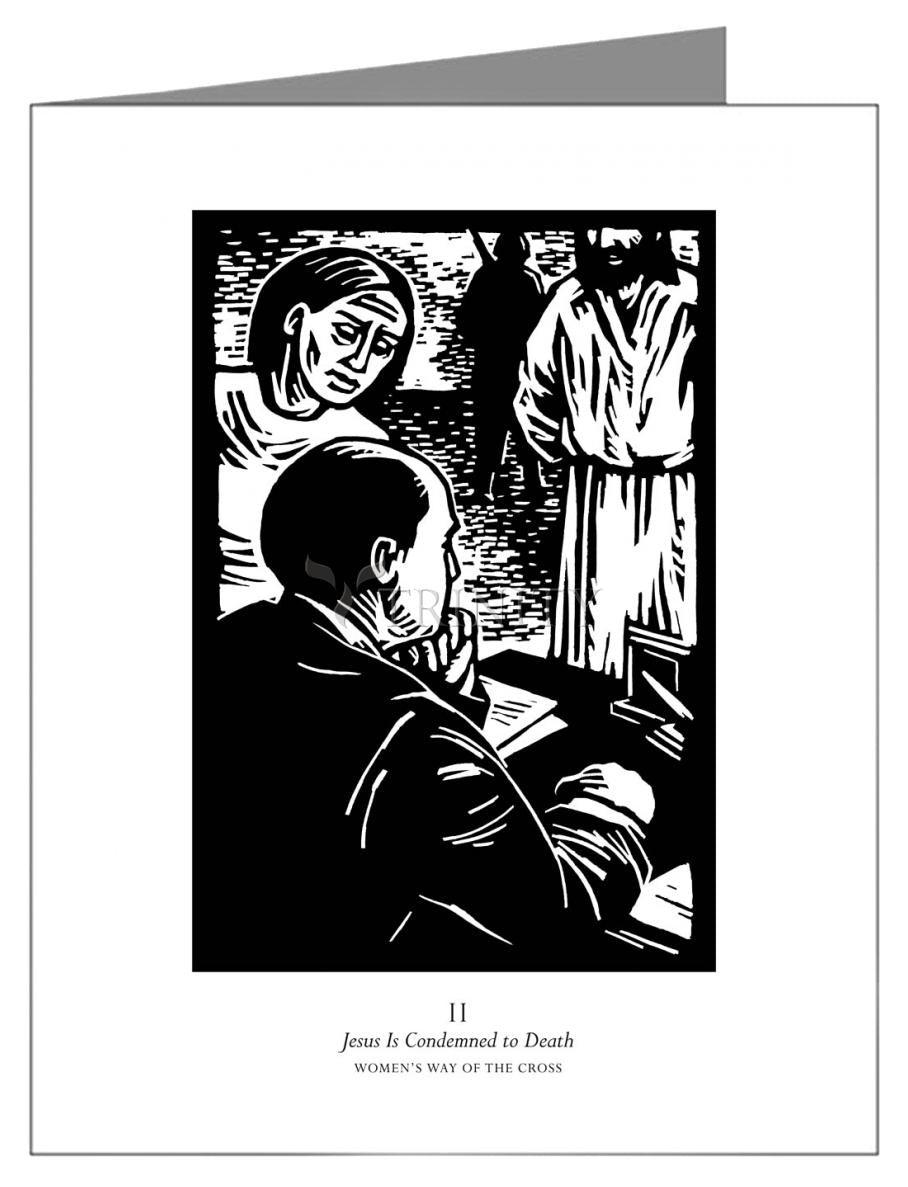 Women's Stations of the Cross 02 - Jesus is Condemned to Death - Note Card