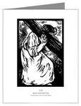 Custom Text Note Card - Scriptural Stations of the Cross 07 - Jesus Carries the Cross by J. Lonneman