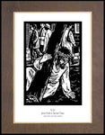 Wood Plaque Premium - Traditional Stations of the Cross 07 - Jesus Falls a Second Time by J. Lonneman