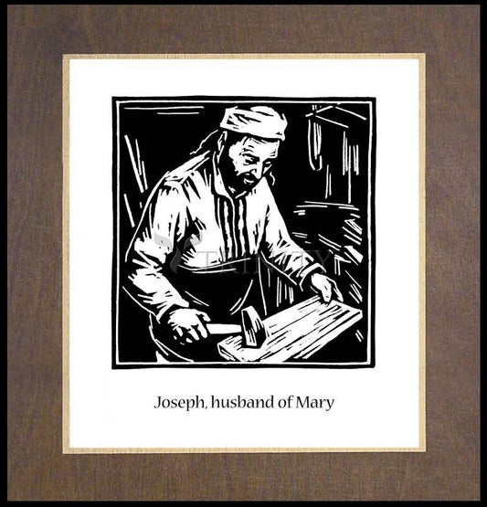 St. Joseph, husband of Mary - Wood Plaque Premium