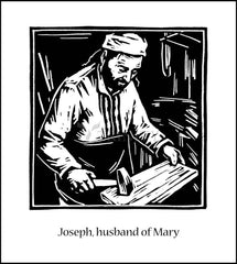 Wood Plaque - St. Joseph, husband of Mary by J. Lonneman