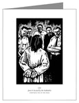 Note Card - Scriptural Stations of the Cross 03 - Jesus is Accused by the Sanhedrin by J. Lonneman