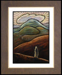 Wood Plaque Premium - Lent, 1st Sunday - Jesus in the Desert by J. Lonneman