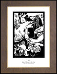 Wood Plaque Premium - Traditional Stations of the Cross 11 - Jesus is Nailed to the Cross by J. Lonneman