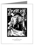 Custom Text Note Card - Traditional Stations of the Cross 10 - Jesus is Stripped of His Clothes by J. Lonneman