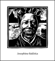 Wood Plaque - St. Josephine Bakhita by J. Lonneman