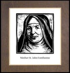 Wood Plaque Premium - Mother St. John Fontbonne by J. Lonneman