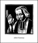 Wood Plaque - St. John Vianney by J. Lonneman
