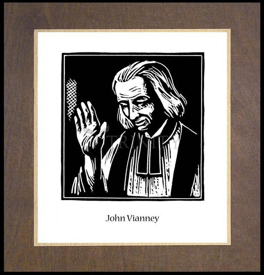 St. John Vianney - Wood Plaque Premium