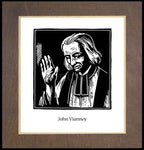 Wood Plaque Premium - St. John Vianney by J. Lonneman