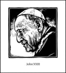 Wood Plaque - St. John XXIII by J. Lonneman