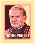 Wood Plaque - St. John Paul II by J. Lonneman