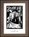 Wood Plaque Premium - Women's Stations of the Cross 09 - Jesus is Stripped of His Clothing by J. Lonneman