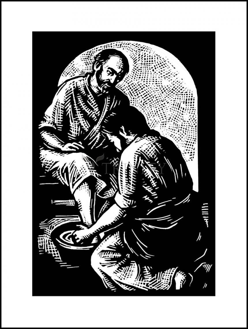 Jesus Washing Peter's Feet - Wood Plaque