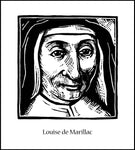 Wood Plaque - St. Louise de Marillac by J. Lonneman