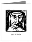 Custom Text Note Card - St. Louise de Marillac by J. Lonneman