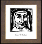 Wood Plaque Premium - St. Louise de Marillac by J. Lonneman