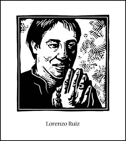 St. Lorenzo Ruiz - Wood Plaque
