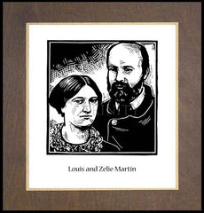 Wood Plaque Premium - Sts. Louis and Zélie Martin by J. Lonneman