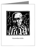 Custom Text Note Card - St. Maximilian Kolbe by J. Lonneman