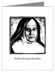 Custom Text Note Card - Mother Bernard Sheridan by J. Lonneman