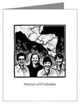 Custom Text Note Card - Martyrs of El Salvador by J. Lonneman