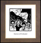 Wood Plaque Premium - Martyrs of El Salvador by J. Lonneman